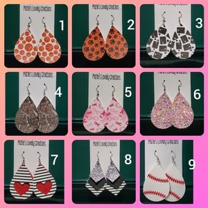 Faux Leather Earrings